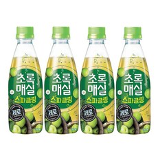 초록매실 스파클링 제로, 350ml, 4개