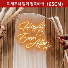 글자조명 네온사인간판 생일 축하 기념일 led 파티 조명, 17_After 65cm 화이트