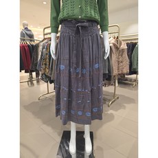 비꼴리끄 린넨 에스닉 자수 스커트 B242WK2010_s 705241