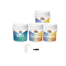 艾克獅 屋頂防水套組 - 5坪 基本版, 1個, ★5坪套組★ 湖光綠(贈滾刷1支),含稅價(開發票)