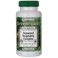 SWANSON 斯旺森 綠色食品海藻複合蔬菜膠囊, 60顆, 1罐
