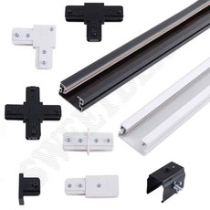 조명 레일 부속 1M 조명레일부속 레일조명, 부속/스틸행거/지지대/블랙