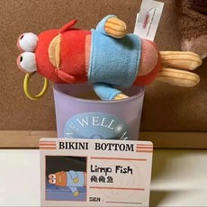 스폰지밥 비키니시티 주민 인형 소품 장식 캐릭터인형, F