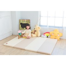 Mang Mang小鹿蔓蔓 兒童4cm摺疊地墊 四折S款 4款可選, 鋼琴拿鐵