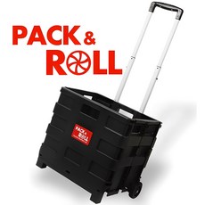 팩앤롤 접이식 멀티카트 대형, 블랙, 1개