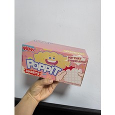 팝핏 시트 버블 종이 티슈 장난감 필름, 핑크색 상자 원형 폼, 1피스, 1개