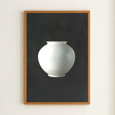 [인메이블] 돈들어오는 다복 흑 달항아리 4종 그림 액자 블랙 와이드 풍수 인테리어 풍요 거실 만사형통 거실 현관 복도 벽 대형, 02.BMJ-백정청심