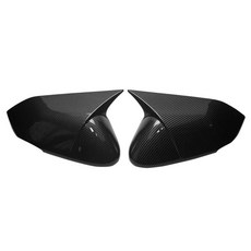 사이드 미러 커버 윙 캡 외부 도어 하우징 쉘 트림 접착 스티커 부품, 1개, 2. Carbon - With Light