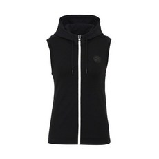 JDX 여성 프릴 자카드 패치 니트 베스트 - X2SVU7373BK