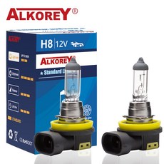 Alkorey 2PCS H8 자동 라이트 흰색 헤드 안개 35W 명확한 램프 3350K 12V 자동차 따뜻한 할로겐 전구 조명, 웜 화이트, 1600 LM