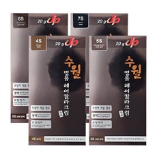 수월 명품 헤어 컬러 크림 염색약 120ml 택1 [오징어 먹물 순한 염색약 한방], 4S-갈색, 2개