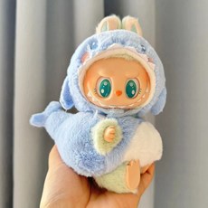 라부부 인형옷 팝마트 Labubu 인형 의상세트 (인형 미포함) MD024, 블루 상어