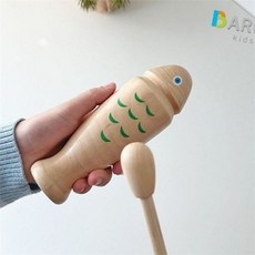 유아용 목탁 물고기 아동 타악기 어린이 목탁 장난감 유치원 원목 음악 교육 용품 나무 악기 리듬