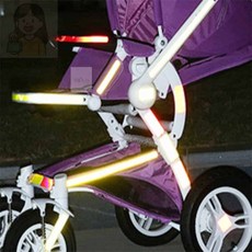 SolSun 안전 반사 스티커 자전거반사판, 직사각형 레드