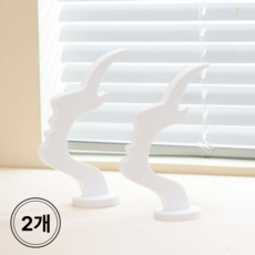 올댓문구 아트 감성 인물 실루엣 안경 스탠드, 2개, 화이트