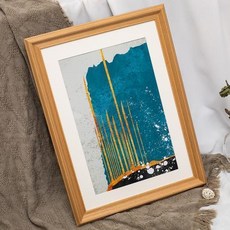 免打孔實木相框掛牆畫框 A3尺寸, 1個, 柚木色,10寸(可放20.5*25.5cm)擺臺