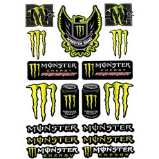 오토바이스티커 헬멧스티커 몬스터 레드불스티커 스쿠터 바이크 데칼 튜닝, 1개, 데칼 스티커 A133