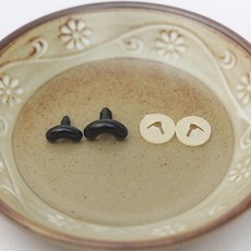 [대량구매] 웃는눈 / 모루 인형 눈알 단추 장식 재료, 11mm, 100개