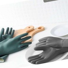 디쓰리포 청소장갑 오버핏 장갑 M, 그레이