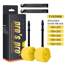 TPU 자전거 이너튜브 700x23C 25C 28C 30C 32C 초경량 소재 타이어 45/65/80MM 길이 프렌치 밸브, 01 프레스타 밸브, 05 700X23C FV85MM