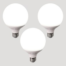 알라딘라이팅 LED 볼구 12W 숏(목이짧은것) E26 9.5cm, 3개, 전구색