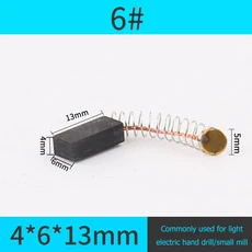 모터 카본 브러시 세트 교체 부품 앵글 연마기 커팅 폴리싱 머신 전동 공구 10 개, 08 Size 6