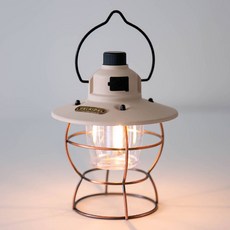트렌드 컨테이너 LED 충전식 BALKIDA 포터블 캠핑 밝기조절 랜턴, 1개, 아이보리