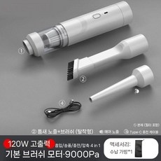 자동차 핸드 진공 청소기 높은 흡입력, 베이직 화이트