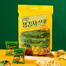스낵24 리얼생감자스틱 포테이토스낵 대용량 과자, 1봉, 360g