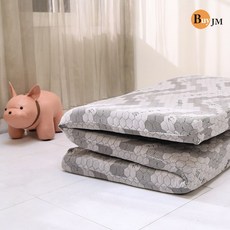 BuyJM MIT 石墨烯遠紅外線竹炭舒眠三折床墊 厚8CM, 8cm, 灰色