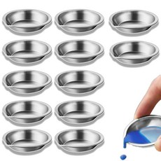 TUDOUZZZ 스테인레스 스틸 페인트 접시 플라스틱 모델 페인트 세트 페인트 접시 DIY 페인트 팔레트 페인트 공구 이페인트 팔레트 취미 용 도장 도구 12개 세트, 1개