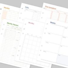 A6 6공 다이어리 먼슬리 플래너 리필 속지 내지 79000EA 1EA, 02 먼슬리 핑크