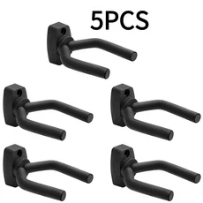 어쿠스틱 일렉트릭 기타 우쿨렐레용 범용 벽걸이형 걸이 스펀지 패딩이 있는 금속 후크 악기 전시용, 01 5PCS