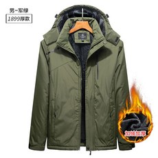 加絨加厚情侶款連帽保暖防風夾克 戶外運動風衣外套 短款棉服