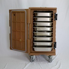 갈색 밥차 단체급식 상자단 배달 바퀴 소형 박스 보냉박스 음식, S79-120리터 짐칸+8단접시, 1000개