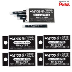 펜텔 포켓브러쉬 전용 카트리지 FP10-A 블랙잉크 <4pcs>, 5개