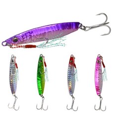 FISHHUNTER 메탈지그 반짝이 더블훅 5종세트, 25g, 1개