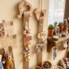 오담 벽걸이 헤어 액세서리 보관대 휴대용액세서리보관함, 코끼리