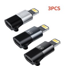 올라프 OTG 아이폰 타입 C 라이트닝 어댑터 PD 충전 USB C 암 라이트닝 수 커넥터 아이폰 14 13 12 용, 3pcs as shown