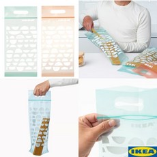 BS 이케아 베코스타 지퍼백 손잡이지퍼백 핑크(10매)/블루(10매), 대(L), 1박스, 20개입