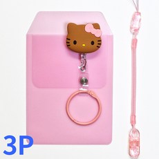 간호사 테이프걸이 릴홀더 널스포켓 키티 시나모롤 스프링 집게줄, 1개, 핑크태닝키티_3P모음