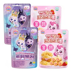 프린세스 캐치티니핑 한입 딸기 크리스피롤 40g + 캐치티니핑 젤리 50g 세트, 1세트, 90g, 한입 딸기 크리스피롤+트윈젤리