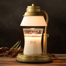 캔들백화점 (국내산)높낮이 조절 워머 + 미니 안개꽃 디자인캔들 세트, 화이트쟈스민&민트300g, 매직 타이머 골드