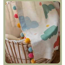 [트렌디 린넨 커튼] 보헤미안 코튼 커튼 원사 크림 색상 불투명 스타일 거실 침실 발코니 블라인드 사용자 정의 크기