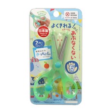 日本KUTSUWA STAD 幼童安全剪刀 兒童剪刀 有分左手、右手 多款顏色選擇 安全圓角設計, 1個, 右手-綠色（現貨/SS117GR）, 綠色