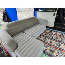 充氣沙發 L型沙發 露營便攜式折疊充氣床墊, 沙發