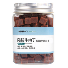 PEPE-RONI 陪陪肉肉 狗零食, 牛肉丁, 180g, 1罐