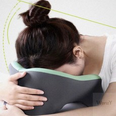 웬카 사무실책상베개 메모리폼 낮잠베개, 그레이