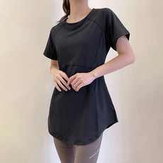 쿨쉐어 여성용 커버업 힙커버 필라테스 요가 운동복 상의 반팔