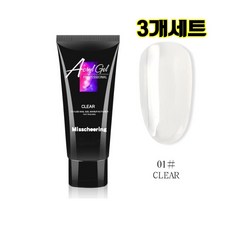 손톱연장재료 폴리젤30ml, 클리어, 3개